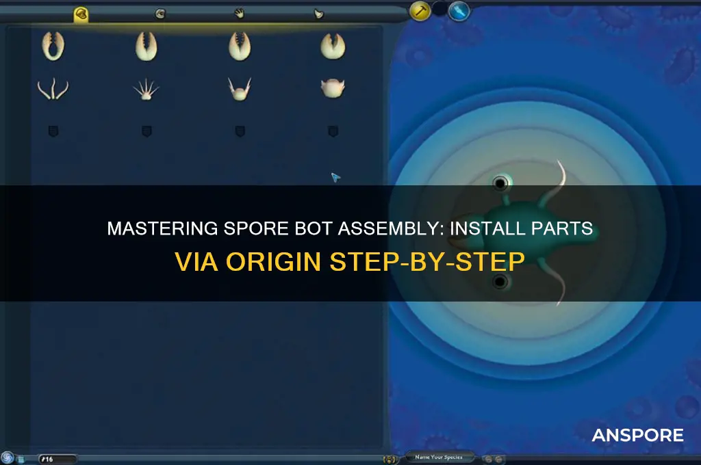 how to install spore bot parts origin