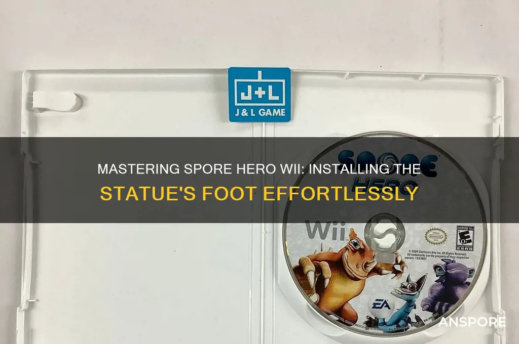 how to install the statues foot on spore hero wii