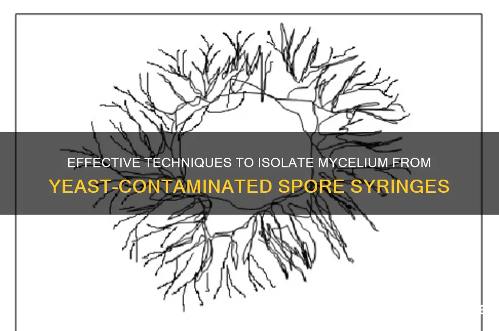 how to isolate mycelium from spore syringe contaminated with yeast