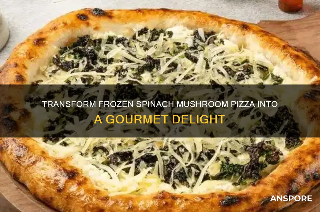 how to jazz up frozen spinage mushroom pizza