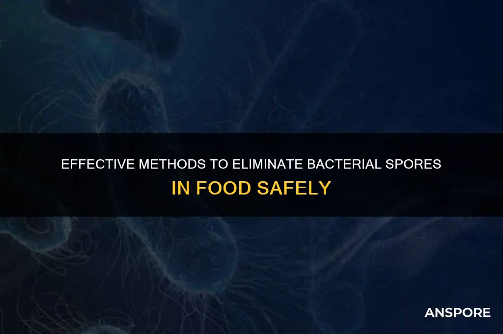 how to kill bacterial spores in food