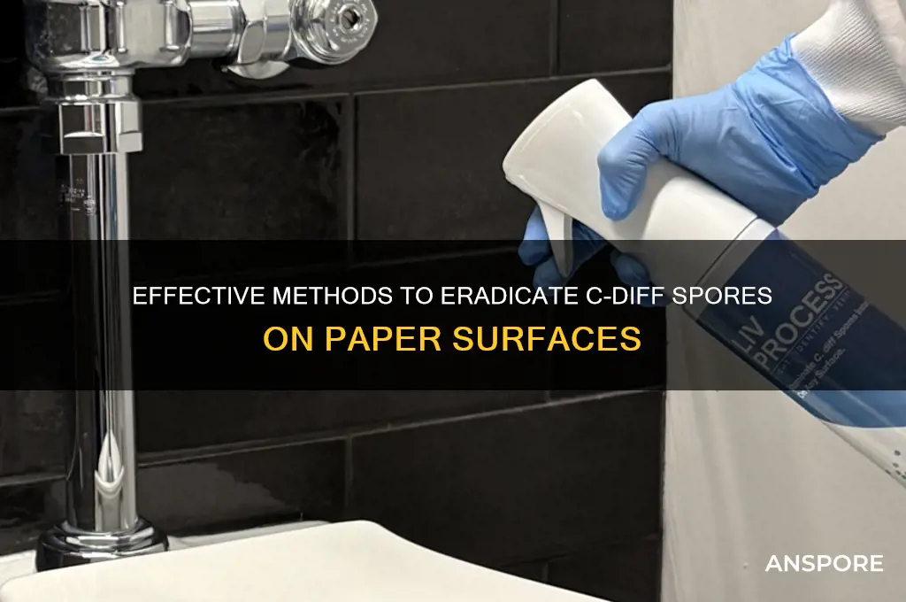 how to kill c-diff spores on paper