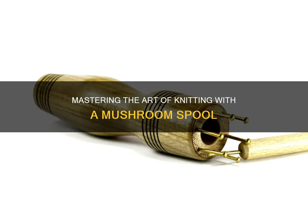 how to knit with a knitting mushroom spool