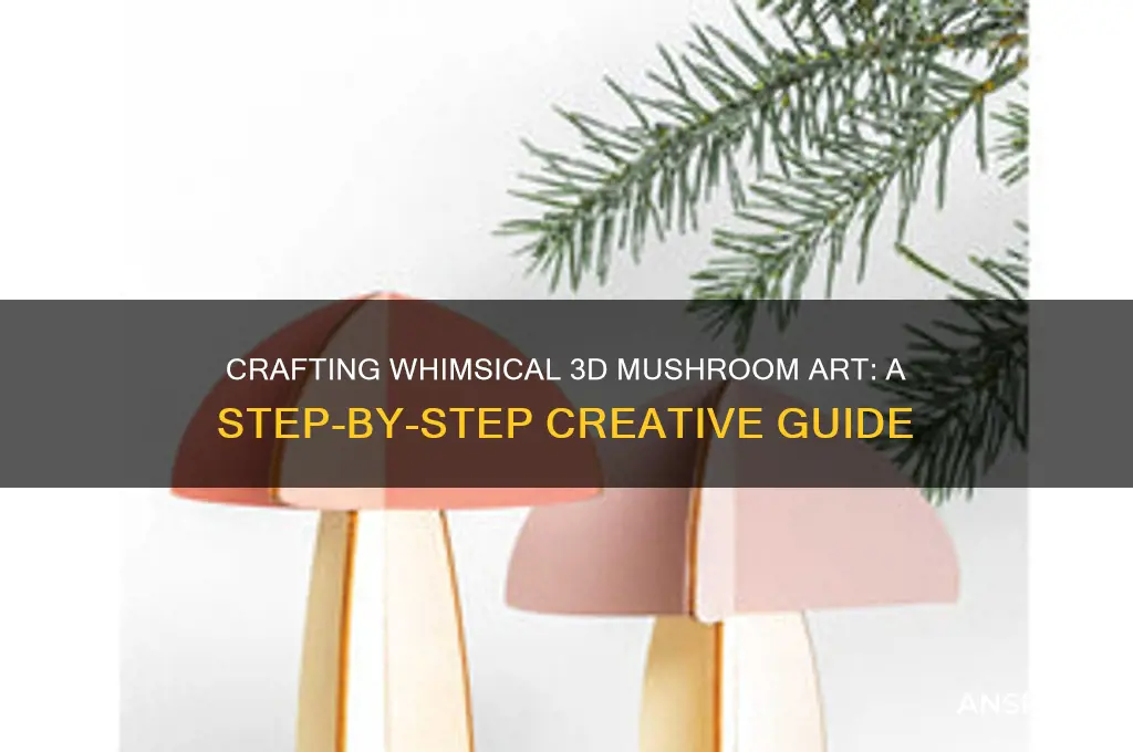 how to make 3d mushroom art