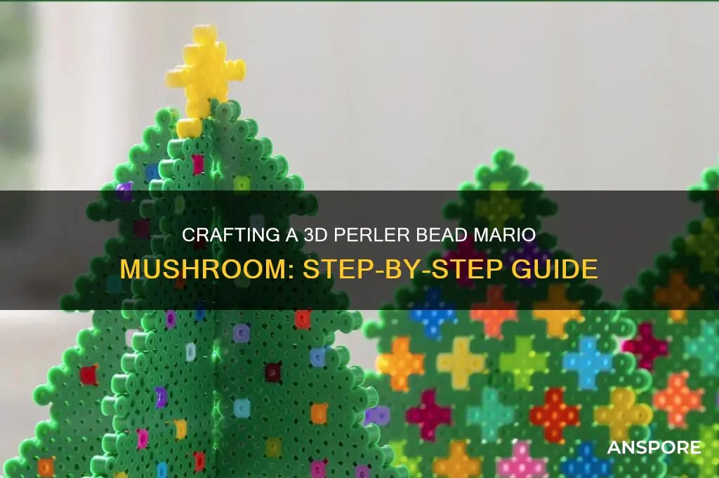 how to make a 3d perler bead mario mushroom