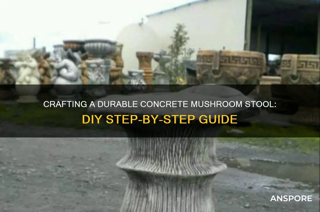 how to make a concrete mushroom stool