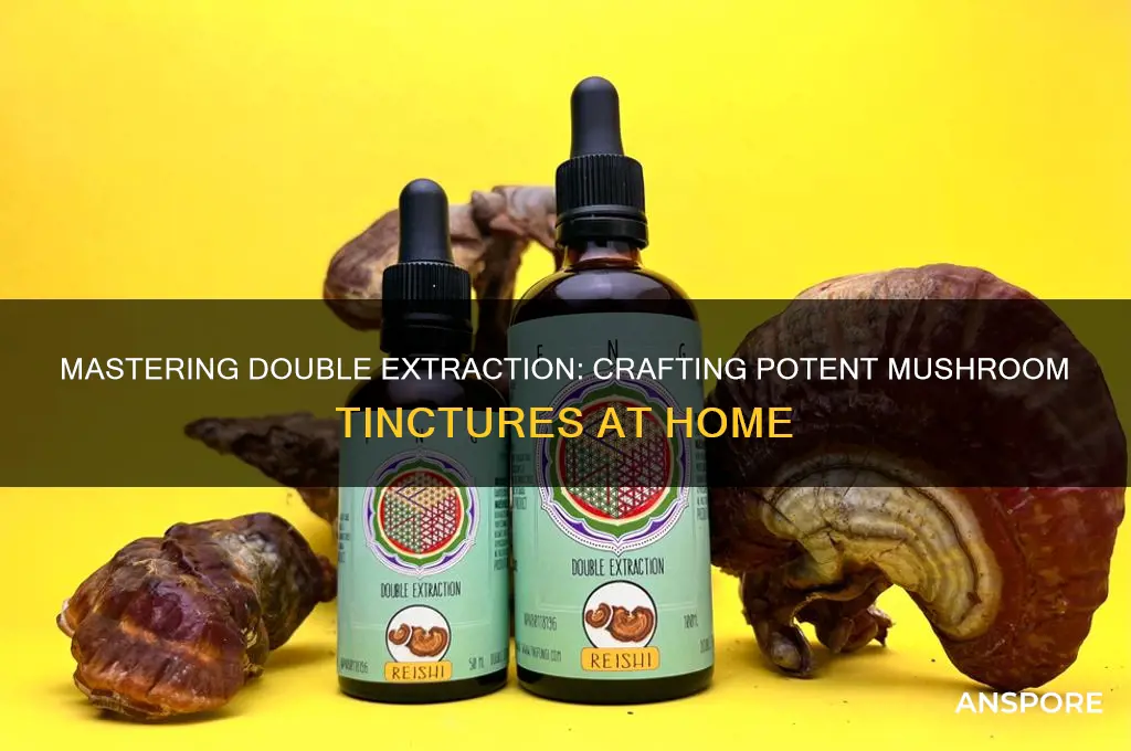 how to make a double extraction mushroom tincture