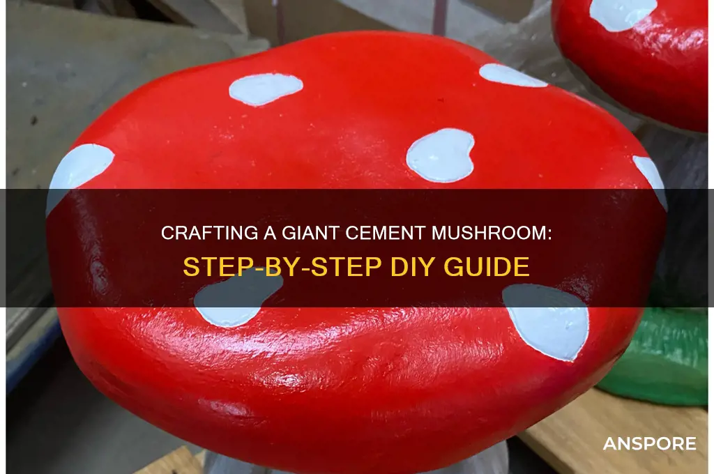 how to make a large cement mushroom