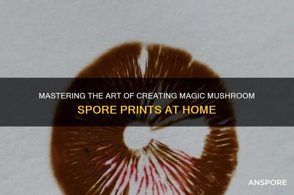 how to make a magic mushroom spore print
