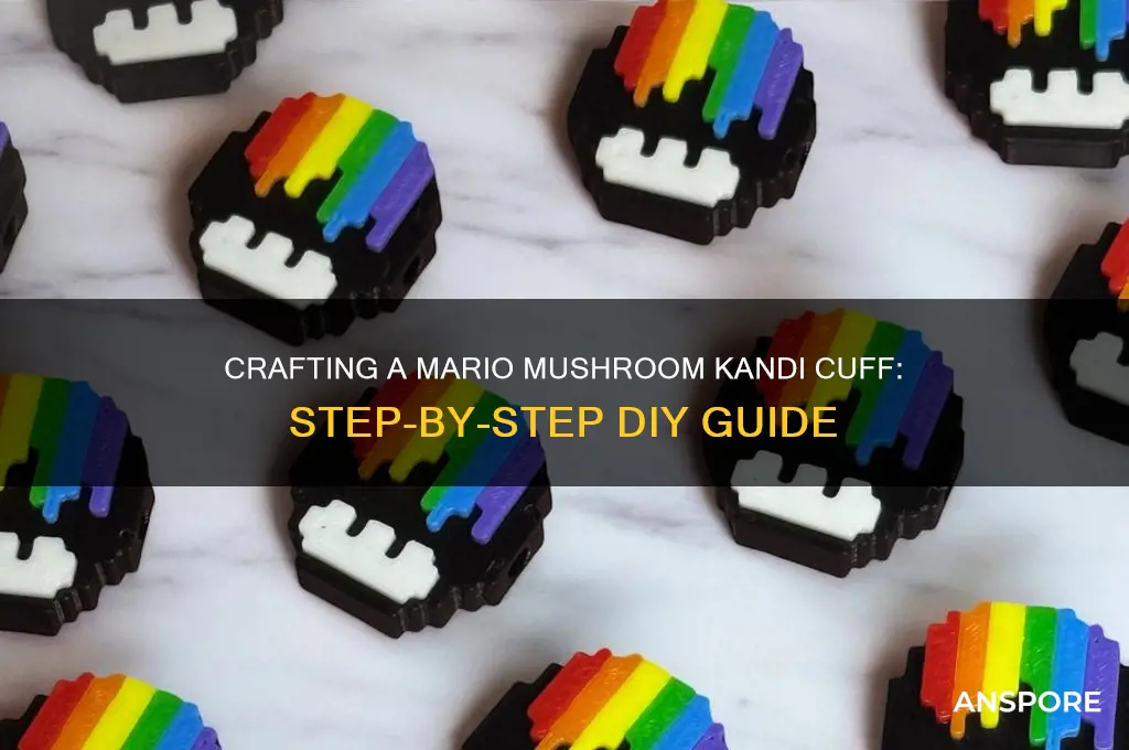how to make a mario mushroom kandi cuff
