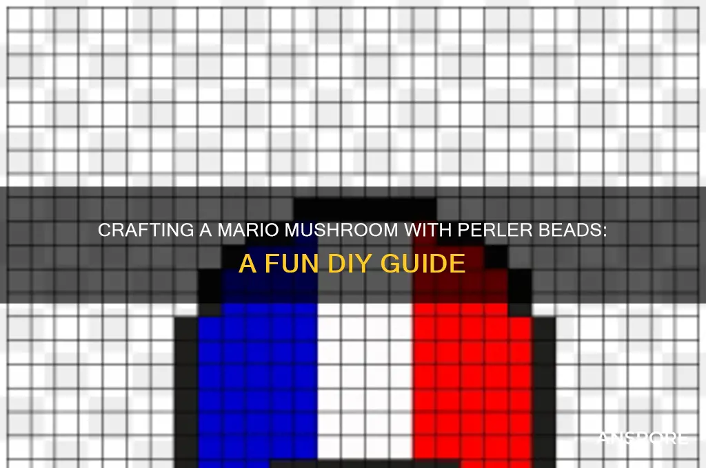how to make a mario mushroom out of perler beads