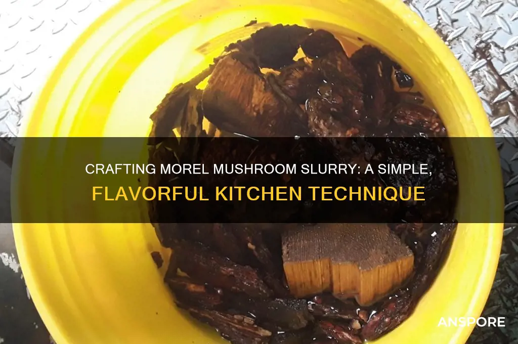 how to make a morel mushroom slurry