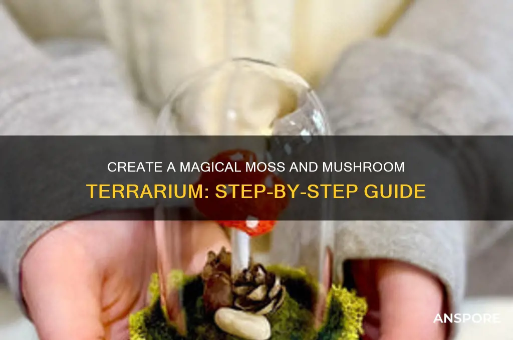 how to make a moss and mushroom terrarium