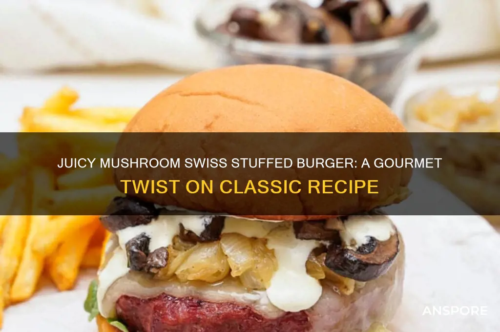 how to make a mushroom and swiss stuffed burger