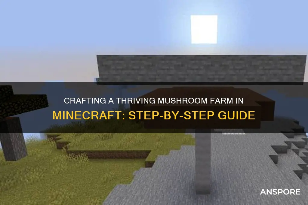 how to make a mushroom farm minewcraft