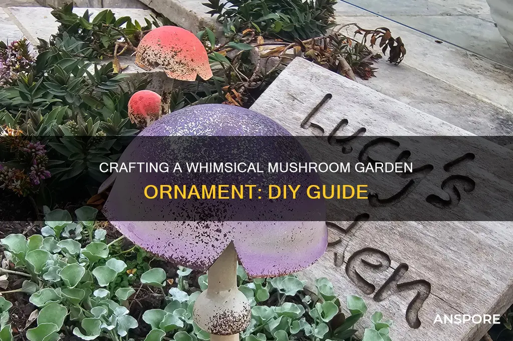 how to make a mushroom garden ornament
