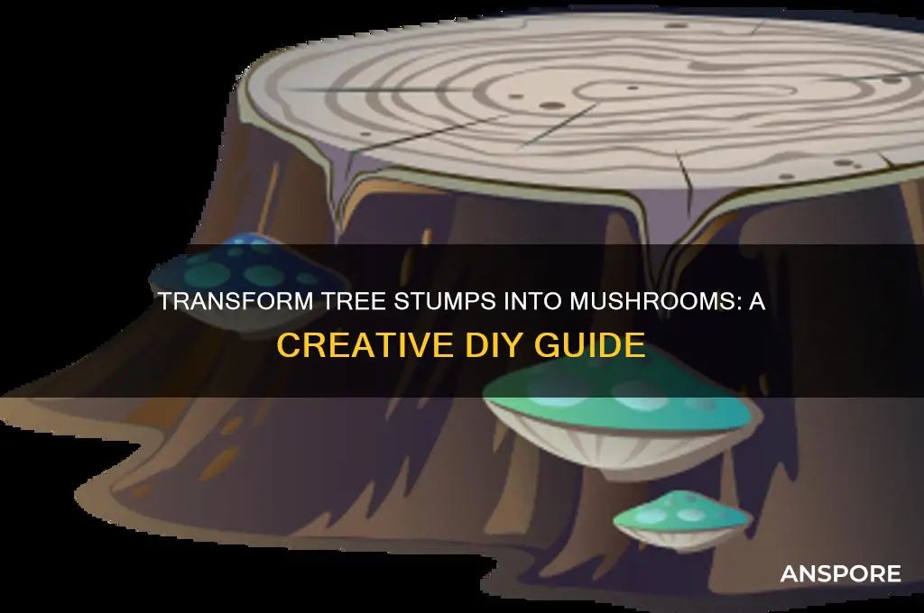 how to make a mushroom out of a tree stump