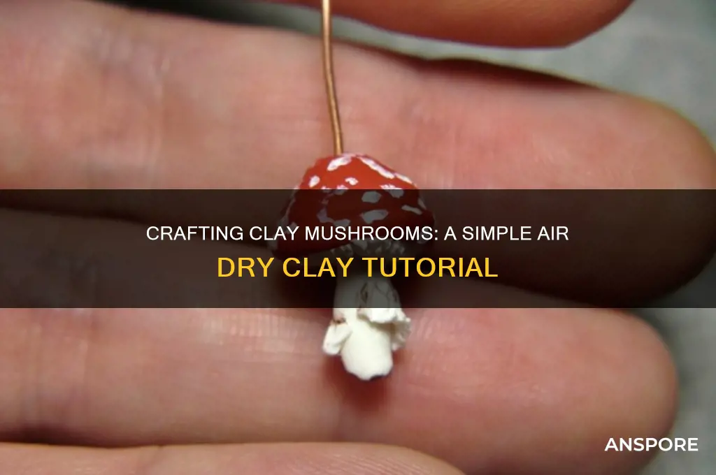 how to make a mushroom out of air dry clay