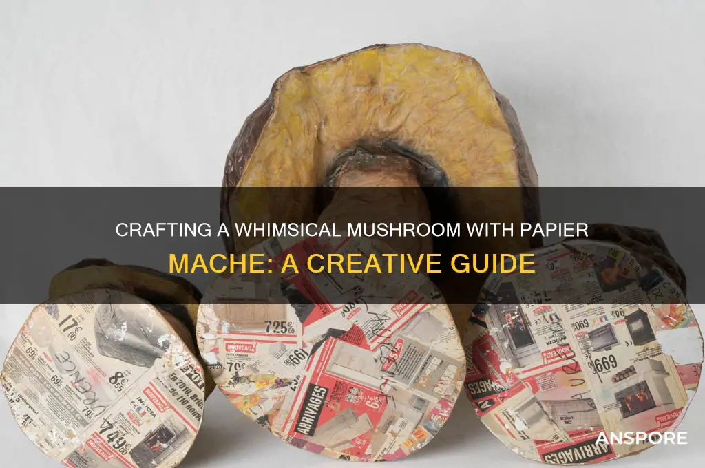 how to make a mushroom out of papier mache