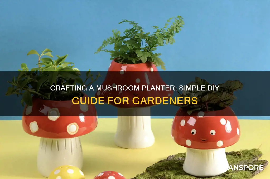 how to make a mushroom planter