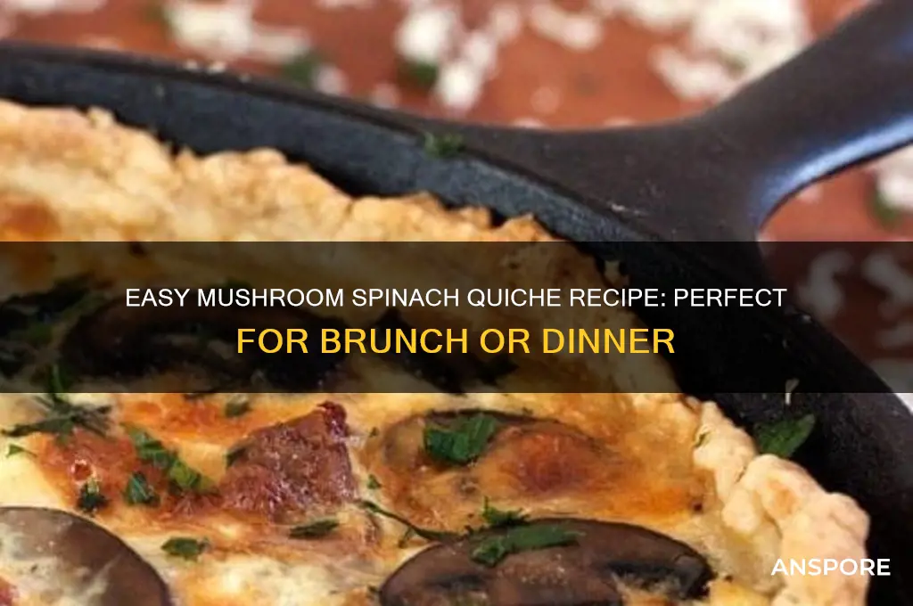 how to make a mushroom spinach quiche