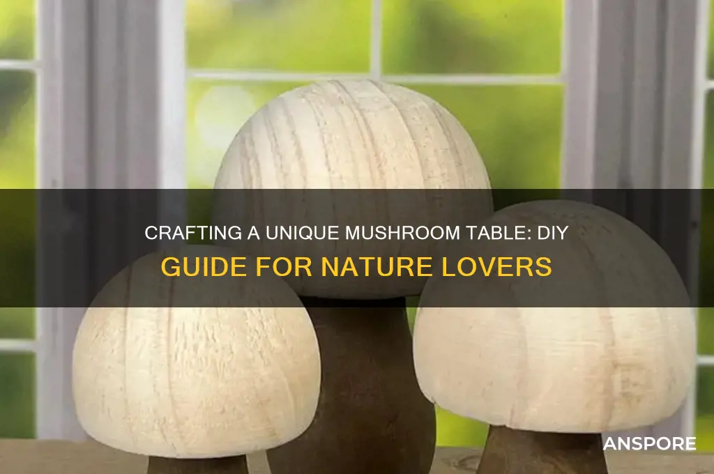 how to make a mushroom table