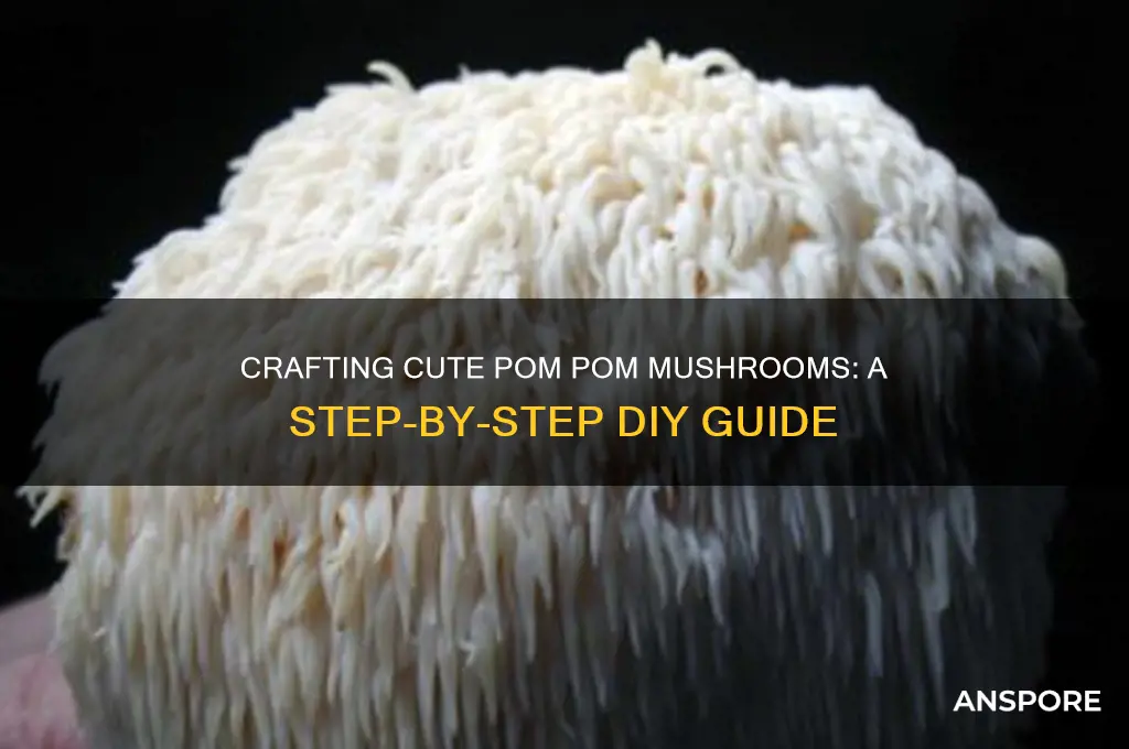 how to make a pom pom mushroom