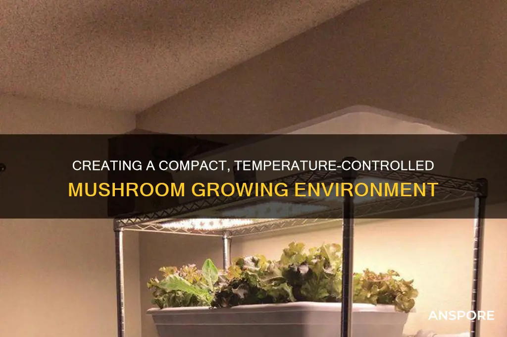 how to make a small temperature controled environment for mushrooms