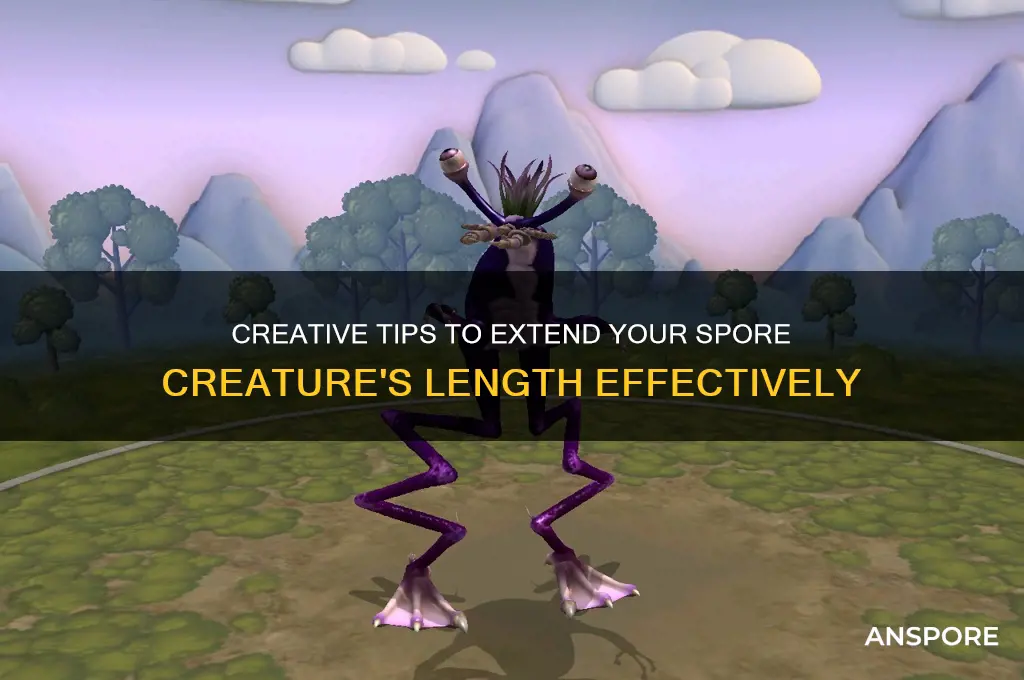 how to make a spore creature longer