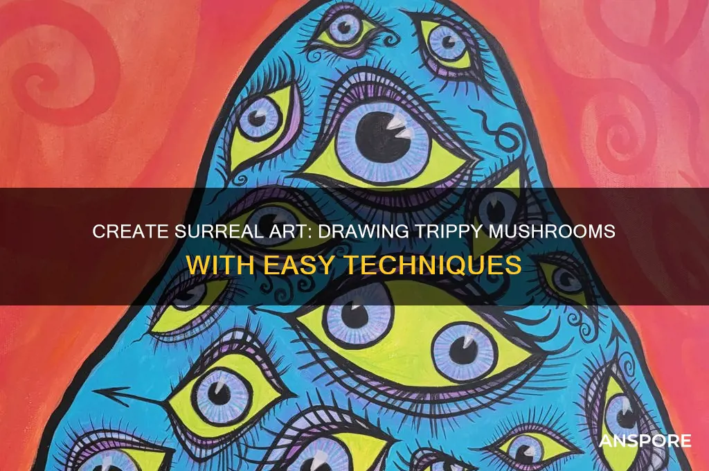 how to make a trippy mushroom drawing