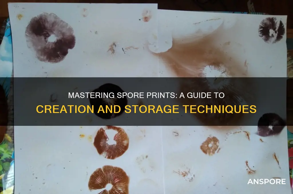 how to make and properly store spore prints