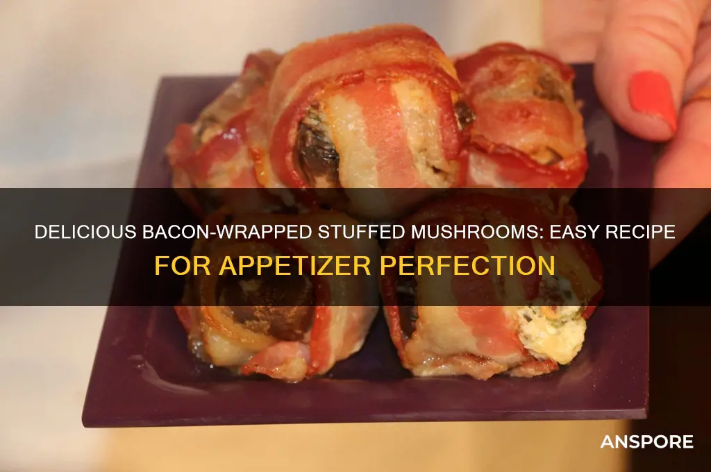 how to make bacon wrapped stuffed mushrooms