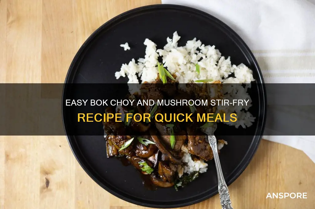 how to make bok choy and mushrooms