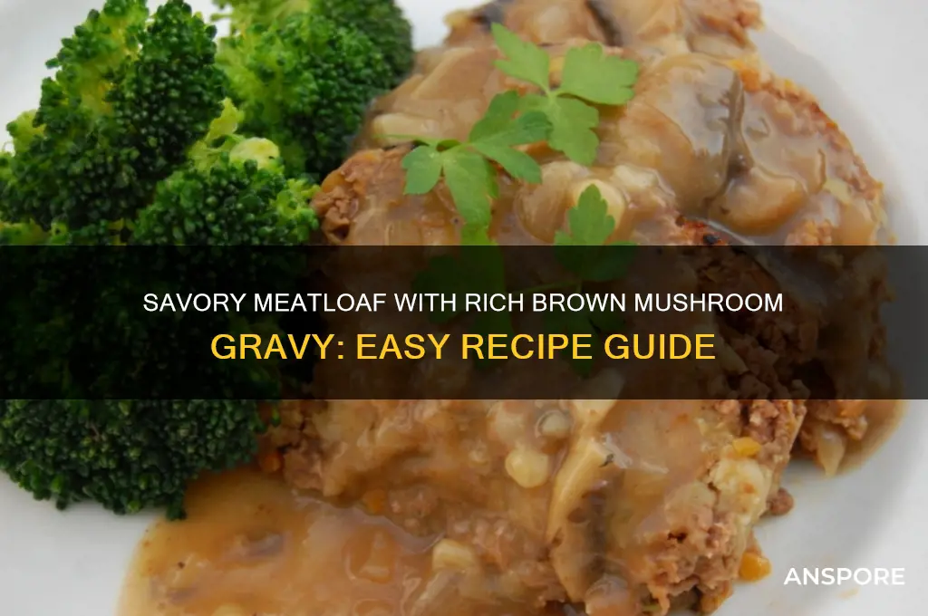 how to make brown mushroom gravy and meatloaf