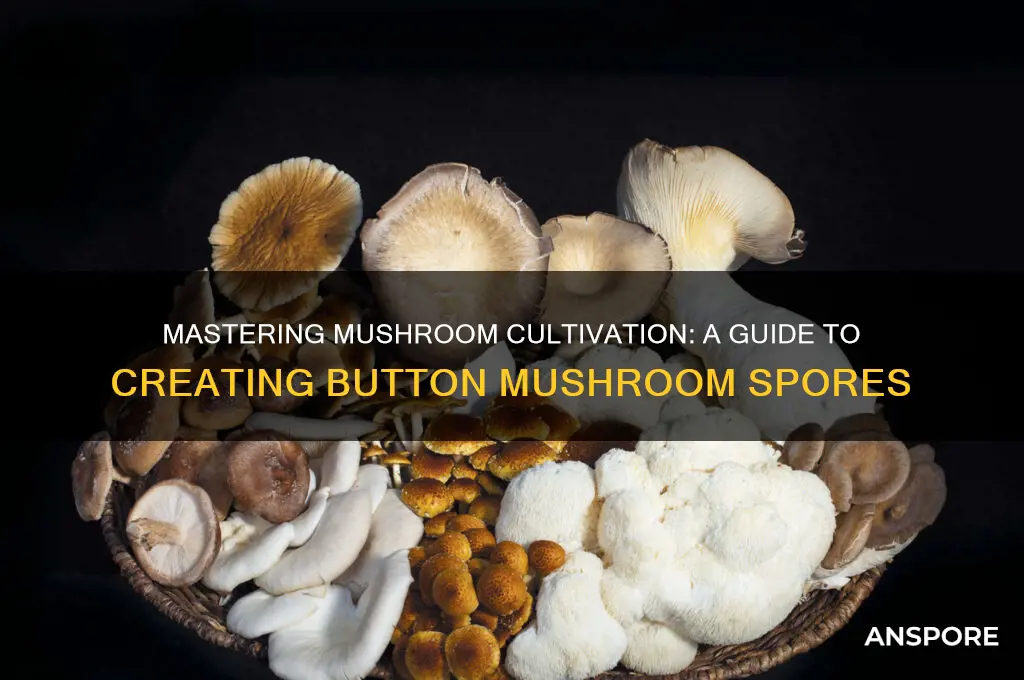 how to make button mushroom spores