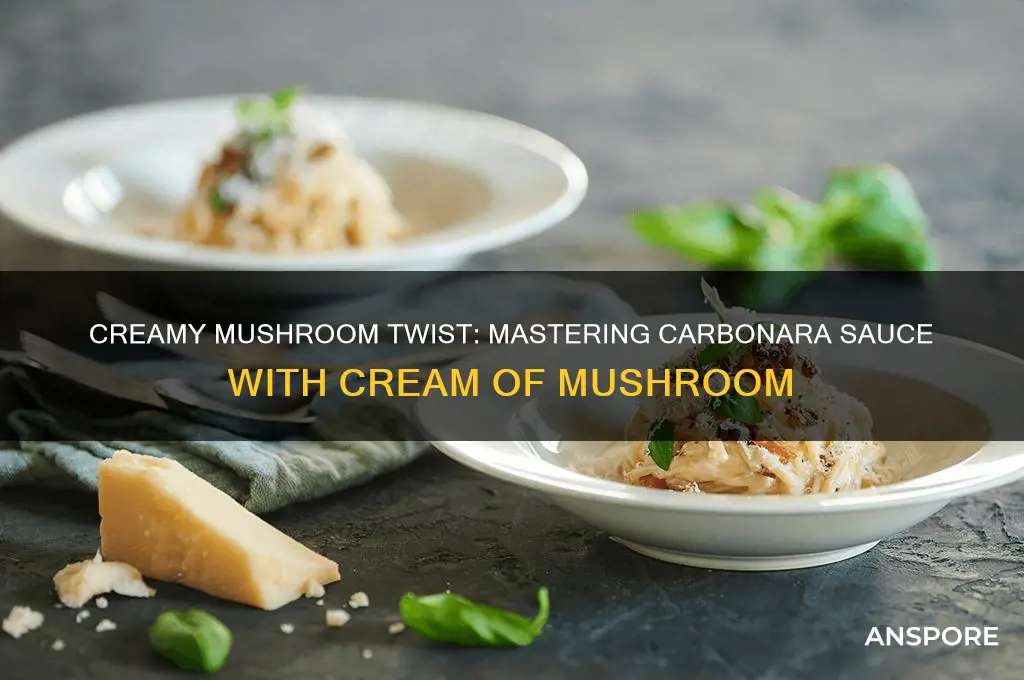 how to make carbonara sauce using cream of mushroom