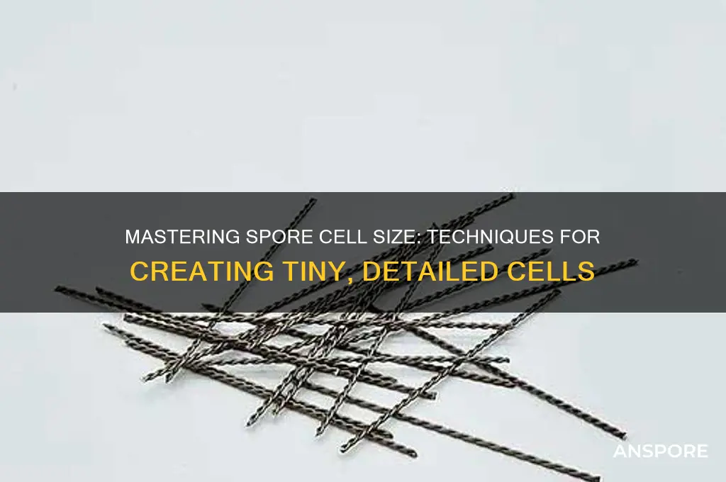 how to make cells small in spore