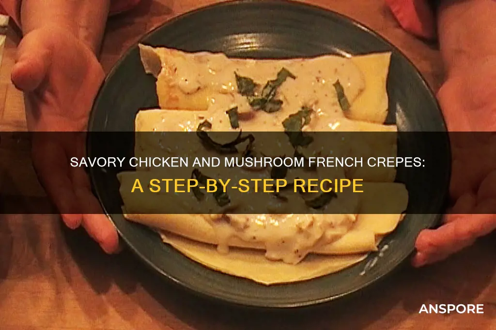 how to make chicken and mushroom french crepes