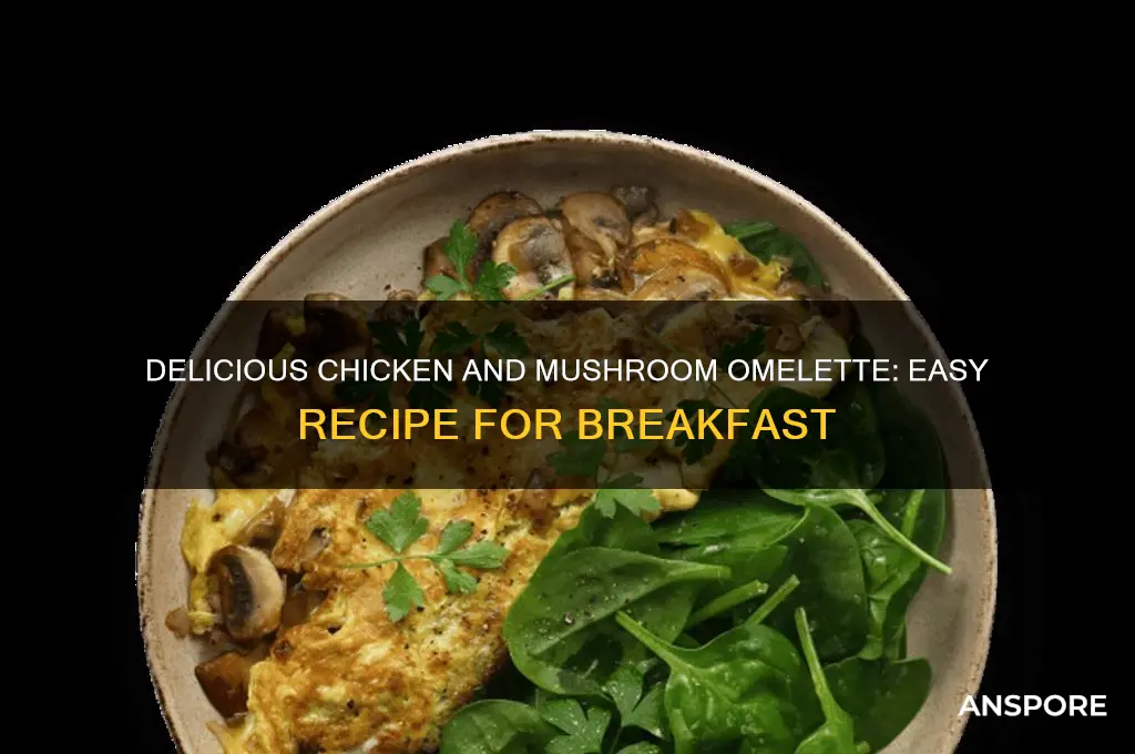 how to make chicken and mushroom omelette