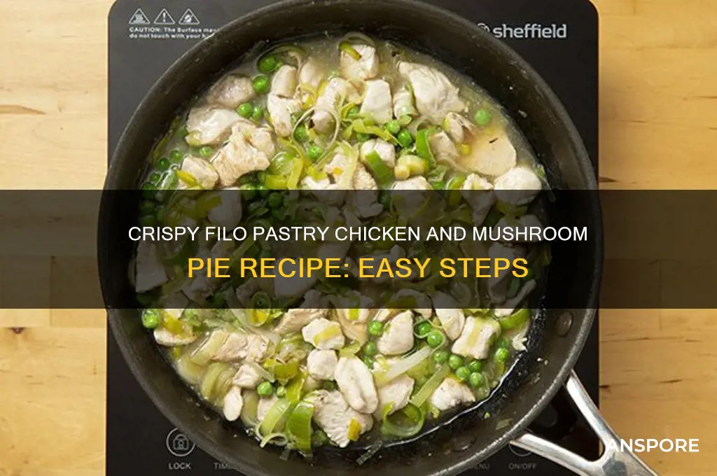 how to make chicken and mushroom pie with filo pastry