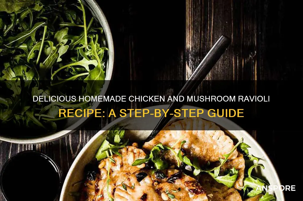 how to make chicken and mushroom ravioli