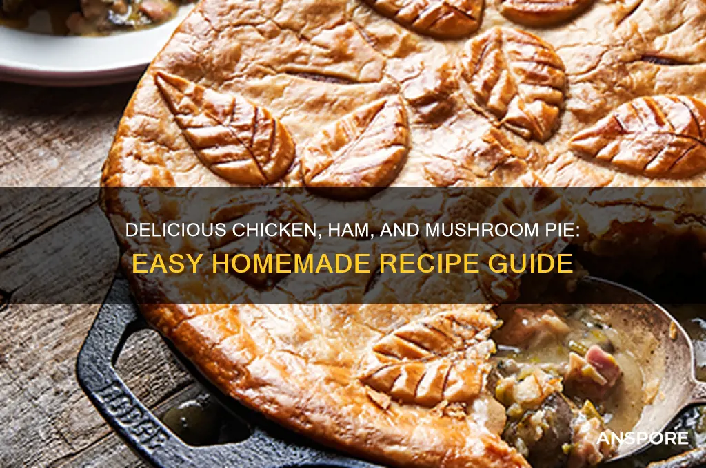 how to make chicken ham and mushroom pie