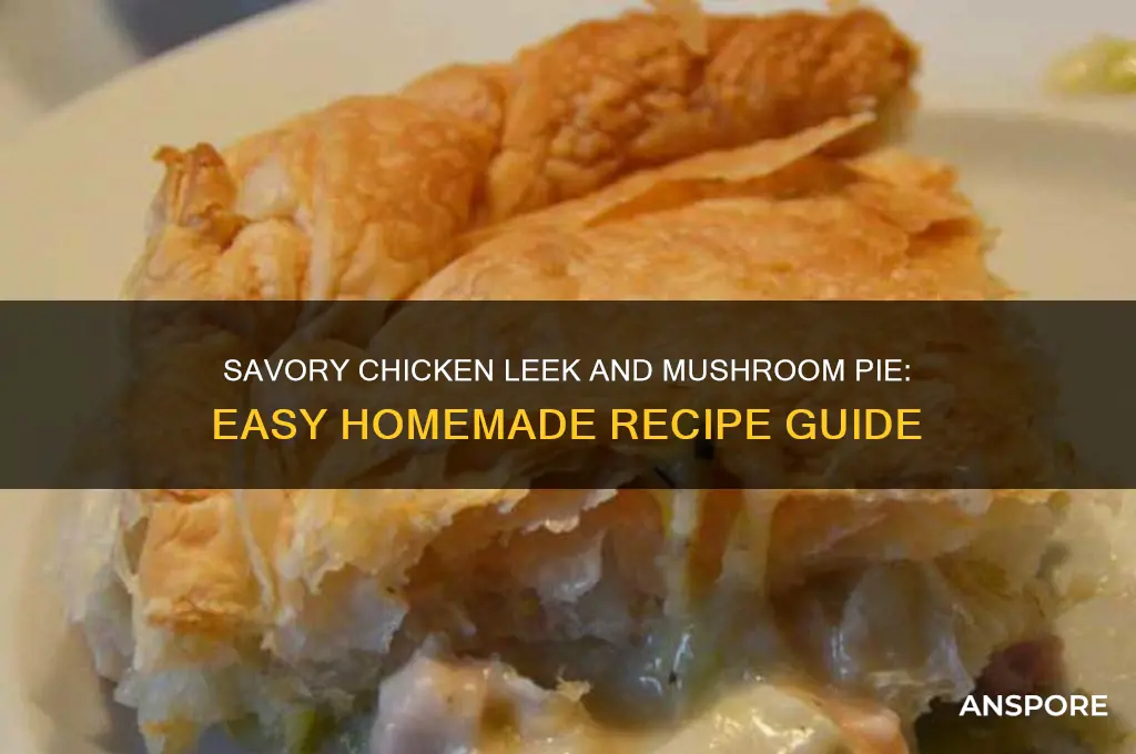 how to make chicken leek and mushroom pie