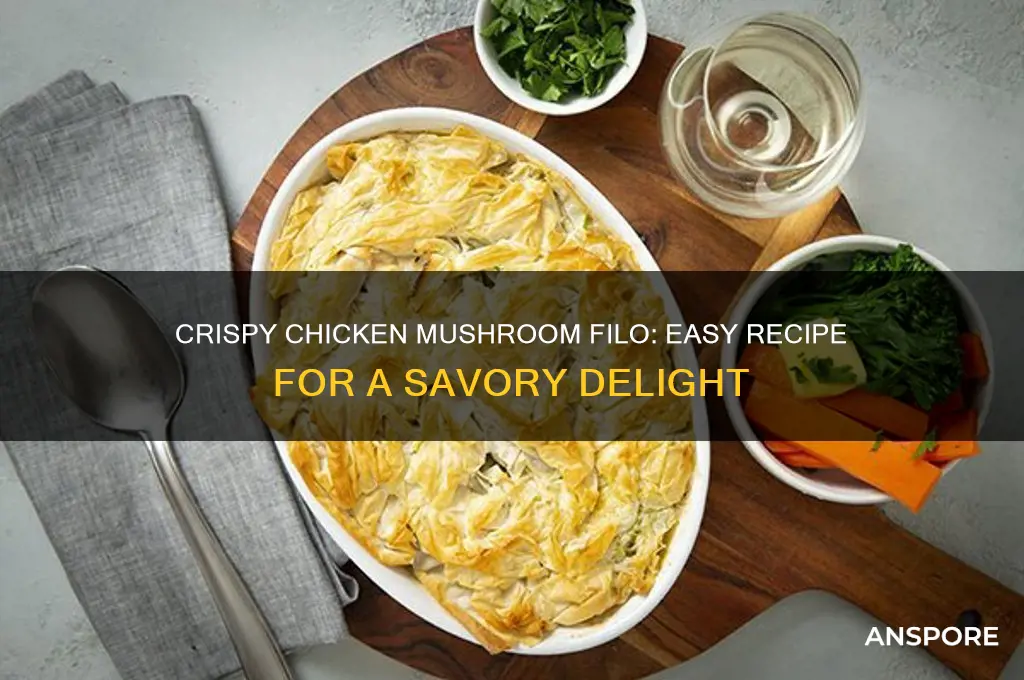 how to make chicken mushroom filo
