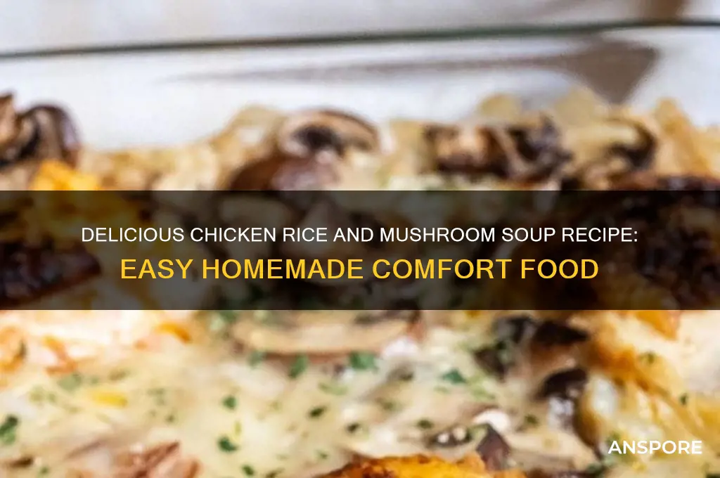 how to make chicken rice and mushroom soup