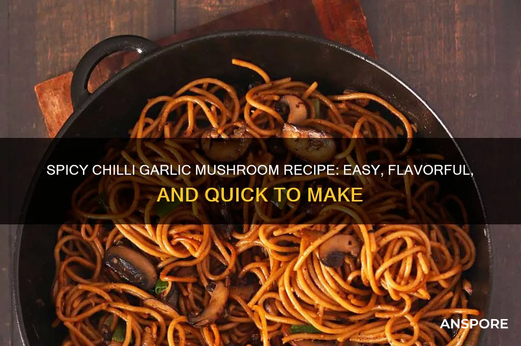 how to make chilli garlic mushroom recipe