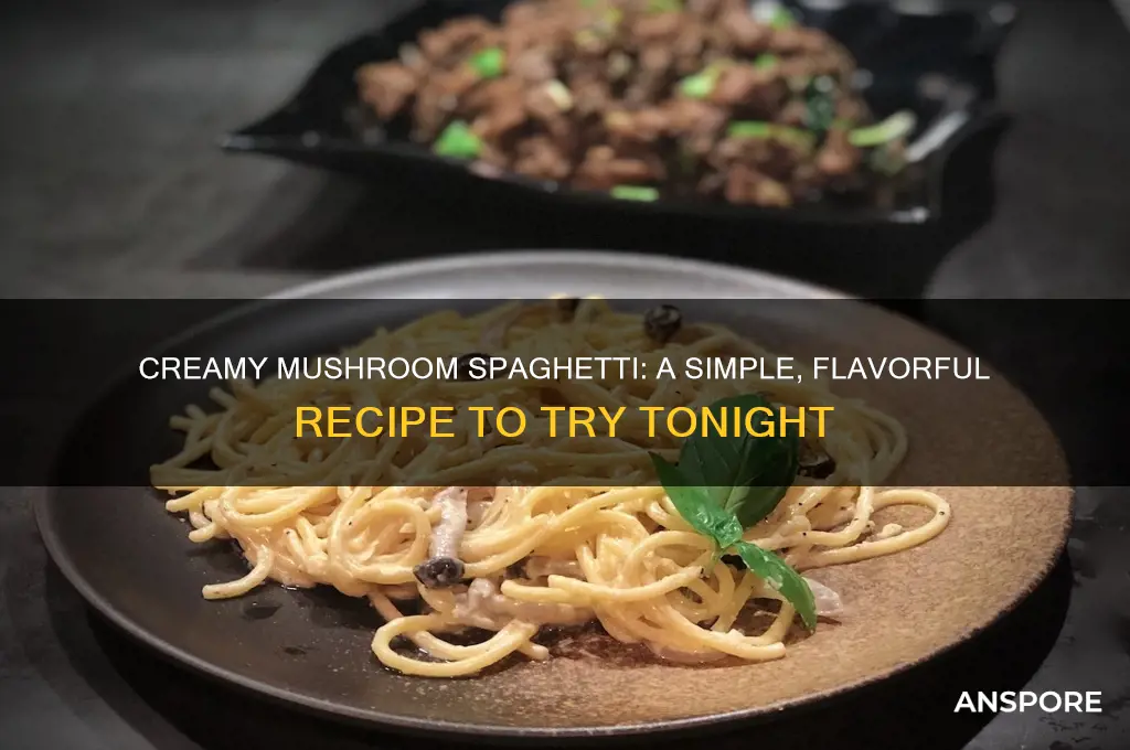 how to make cream mushroom spaghetti
