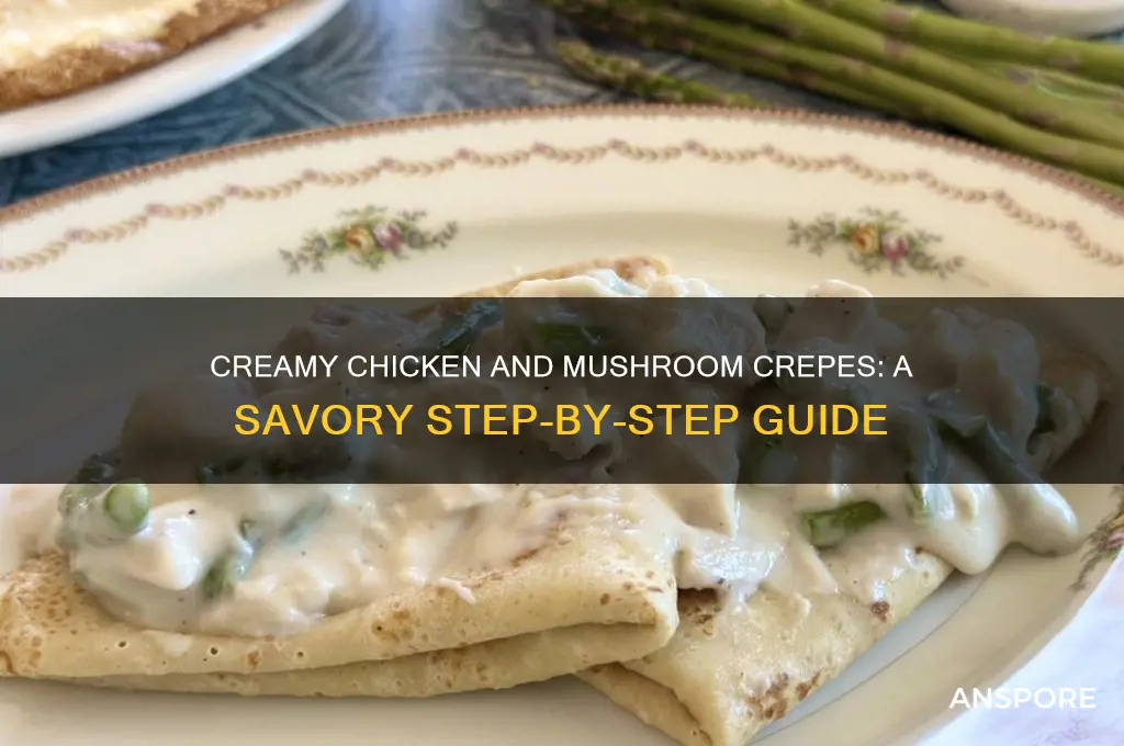 how to make creamy chicken and mushroom crepes