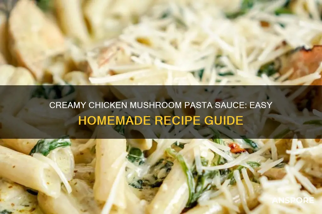 how to make creamy chicken and mushroom pasta sauce