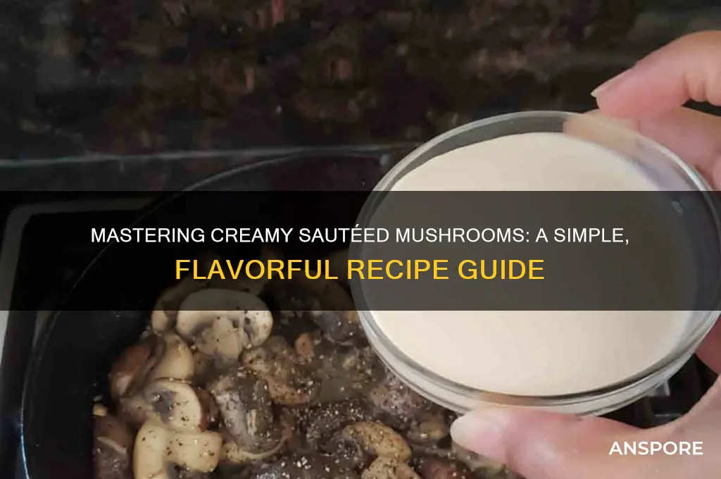 how to make creamy sauteed mushrooms